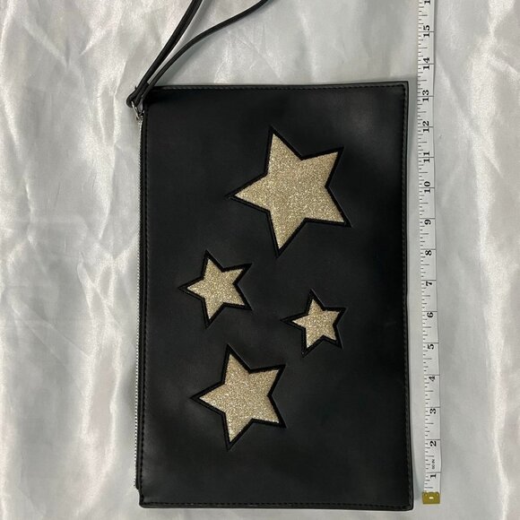 ⭐️ Carlos Santana black and gold large wristlet/ clutch - Picture 7 of 9